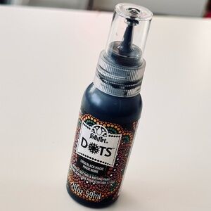 FOLKART Dots Black Paint Acrylic Writing & Dotting Paint 2oz